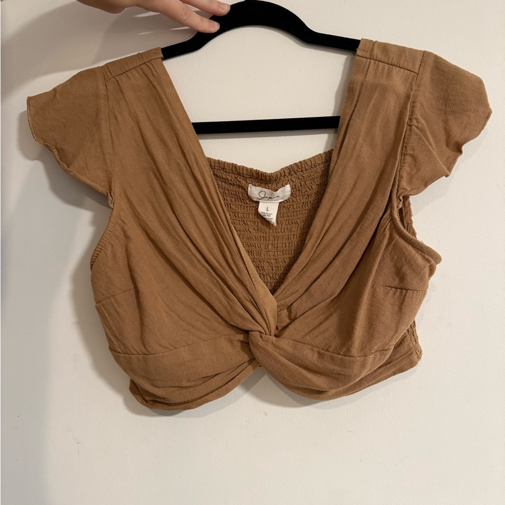 Beige crop top